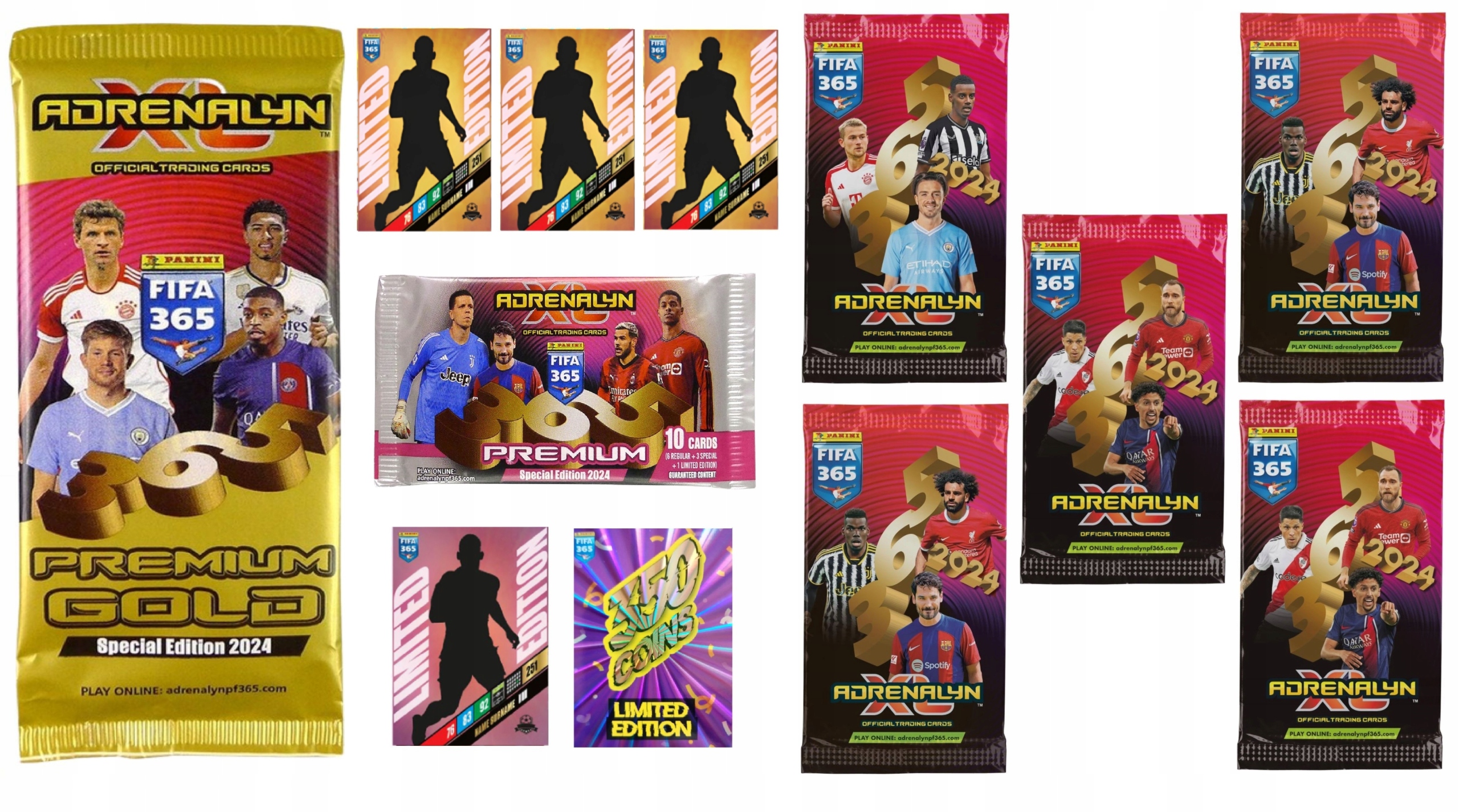 1x ZŁOTA SASZETKA PREMIUM GOLD + 5x SASZETKA KARTY PIŁKARSKIE FIFA 365 2024