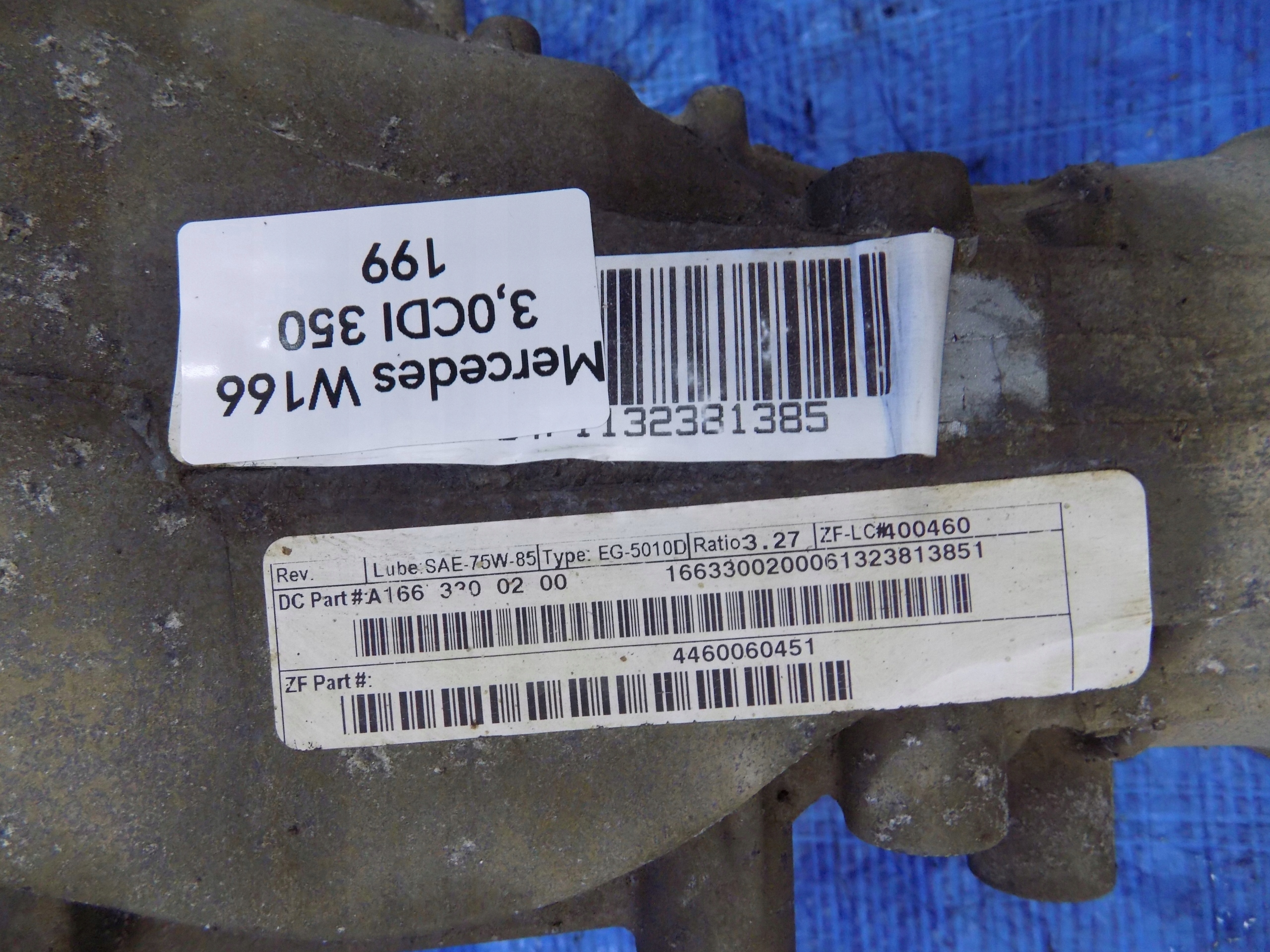 diff differential front 3,27 MERCEDES ML W166 3,0CDI