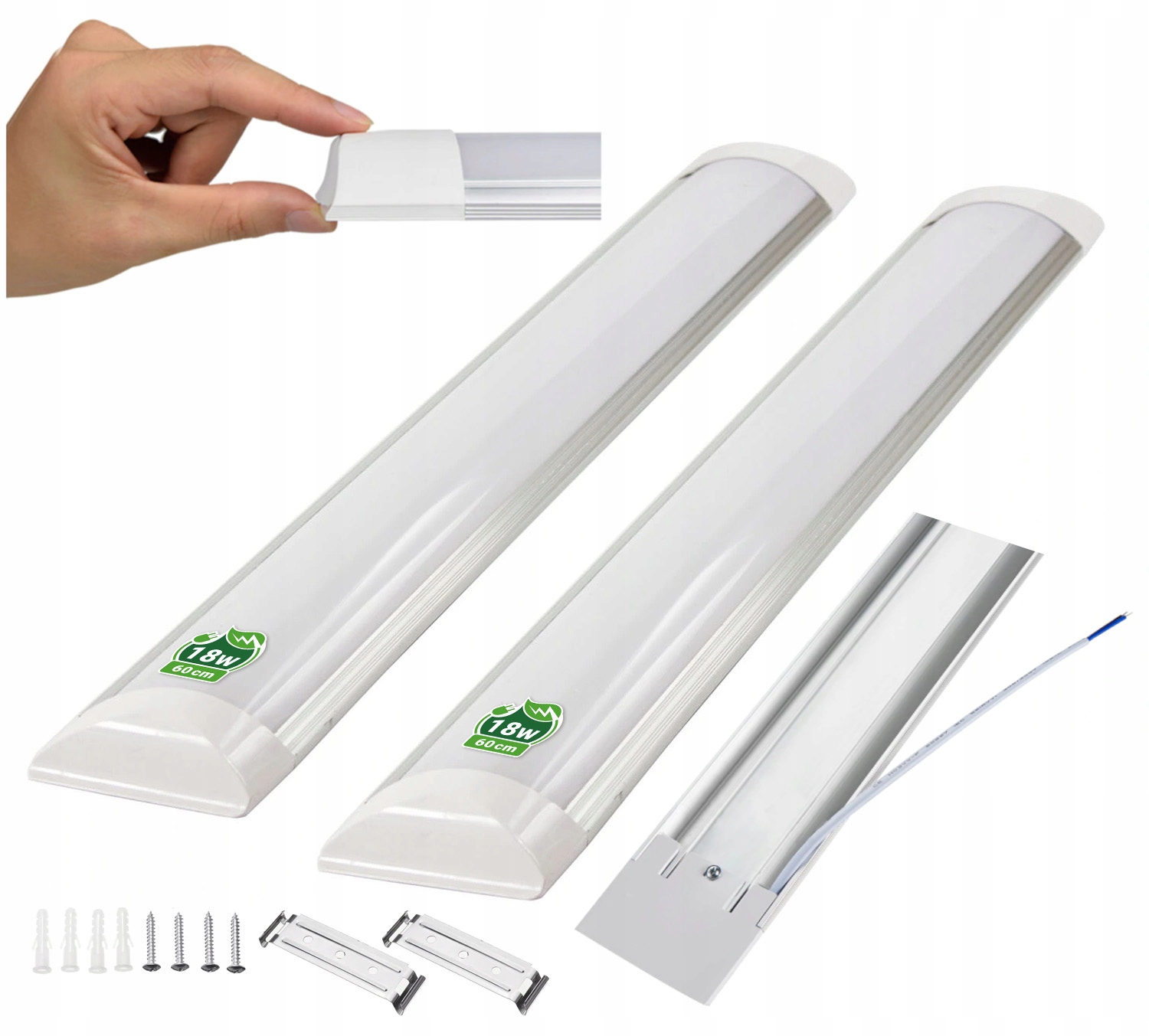 

2x Oprawa natynkowa Led 10W 30cm panel świetlówka