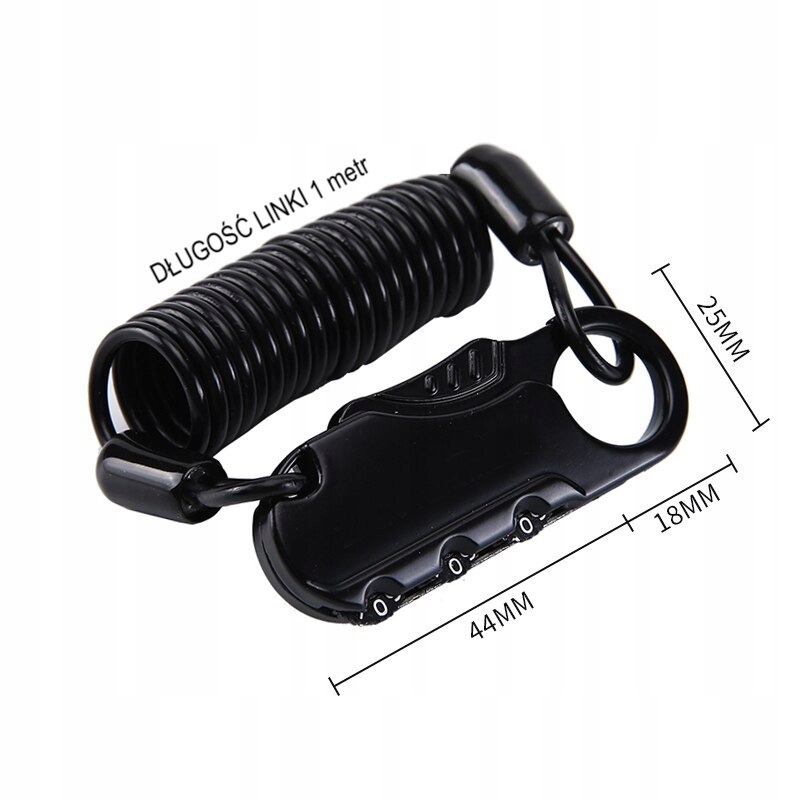 KŁÓDKA LINKA SZYFR ZAPIĘCIE ROWER SKUTER BAGAŻ Waga 50 g