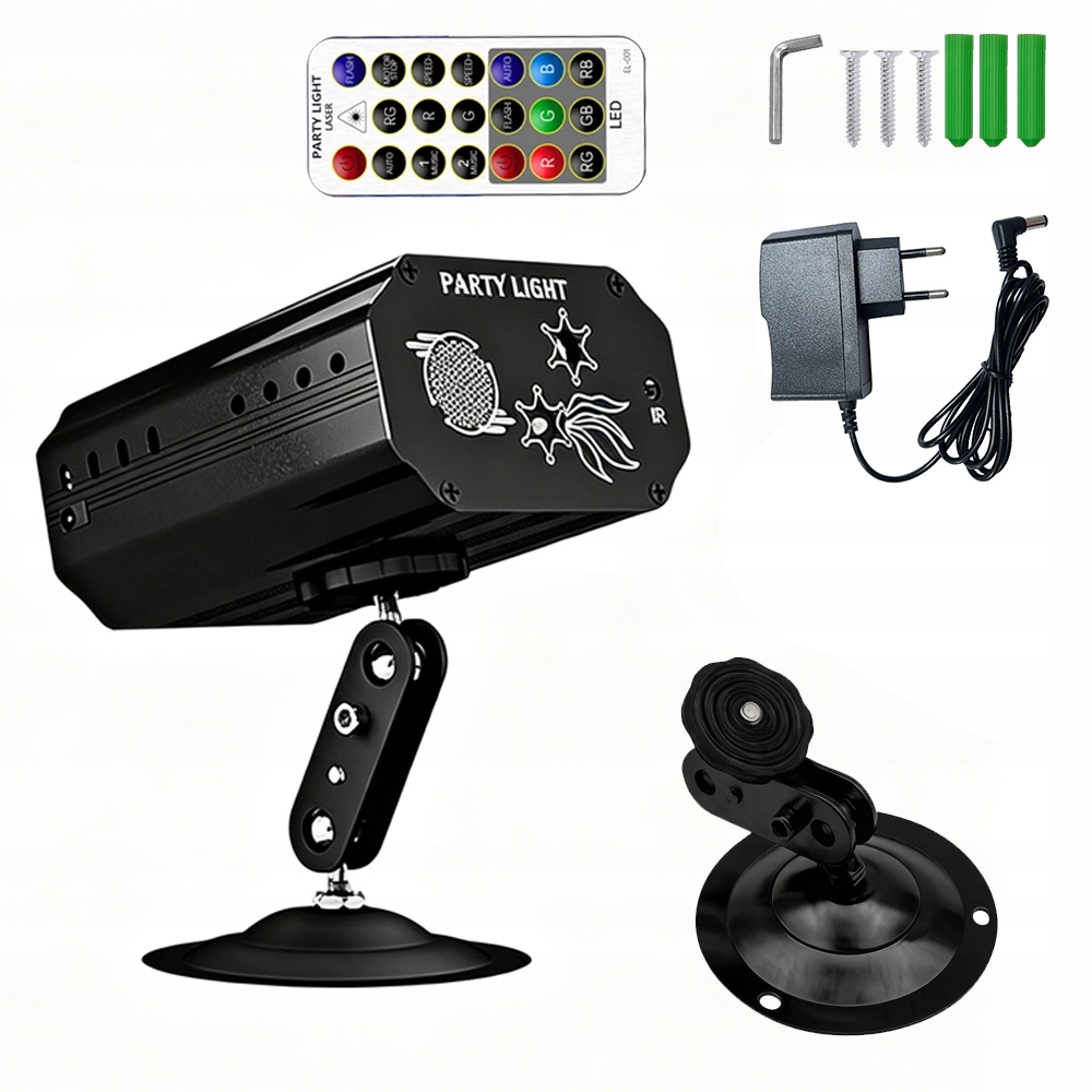 Diskotékové světlo Led Rgb projektor s dálkovým ovládáním