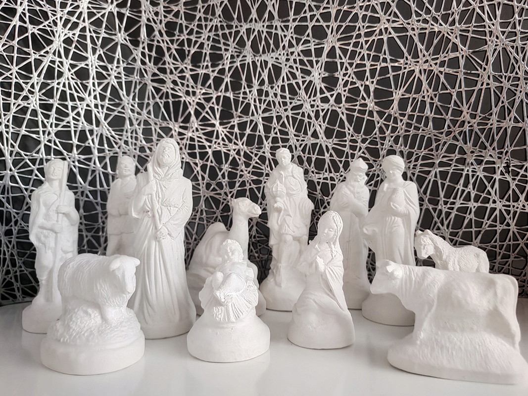 SZOPKA BOŻONARODZENIOWA FIGURKI GIPSOWE ZESTAW