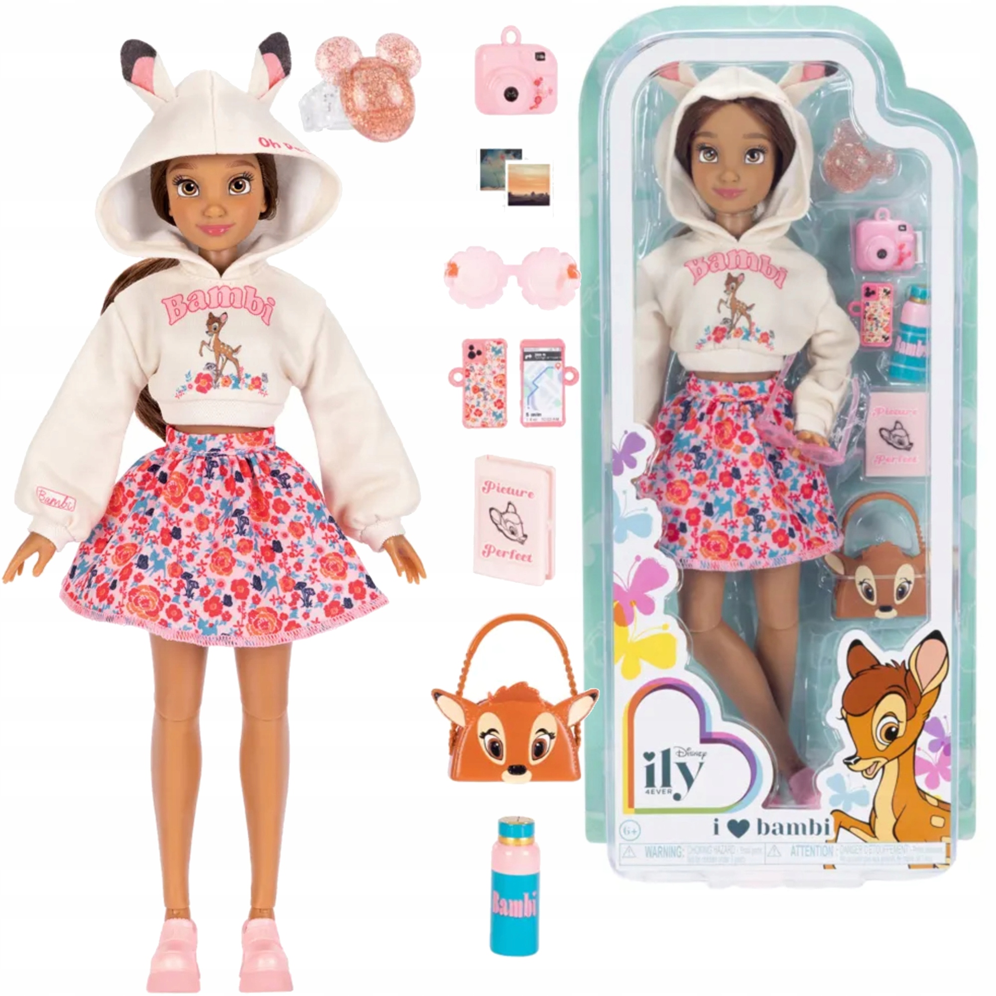 DISNEY ILY 4EVER MODNA LALKA 30 CM Z MOTYWEM BAMBI + AKCESORIA PREZENT