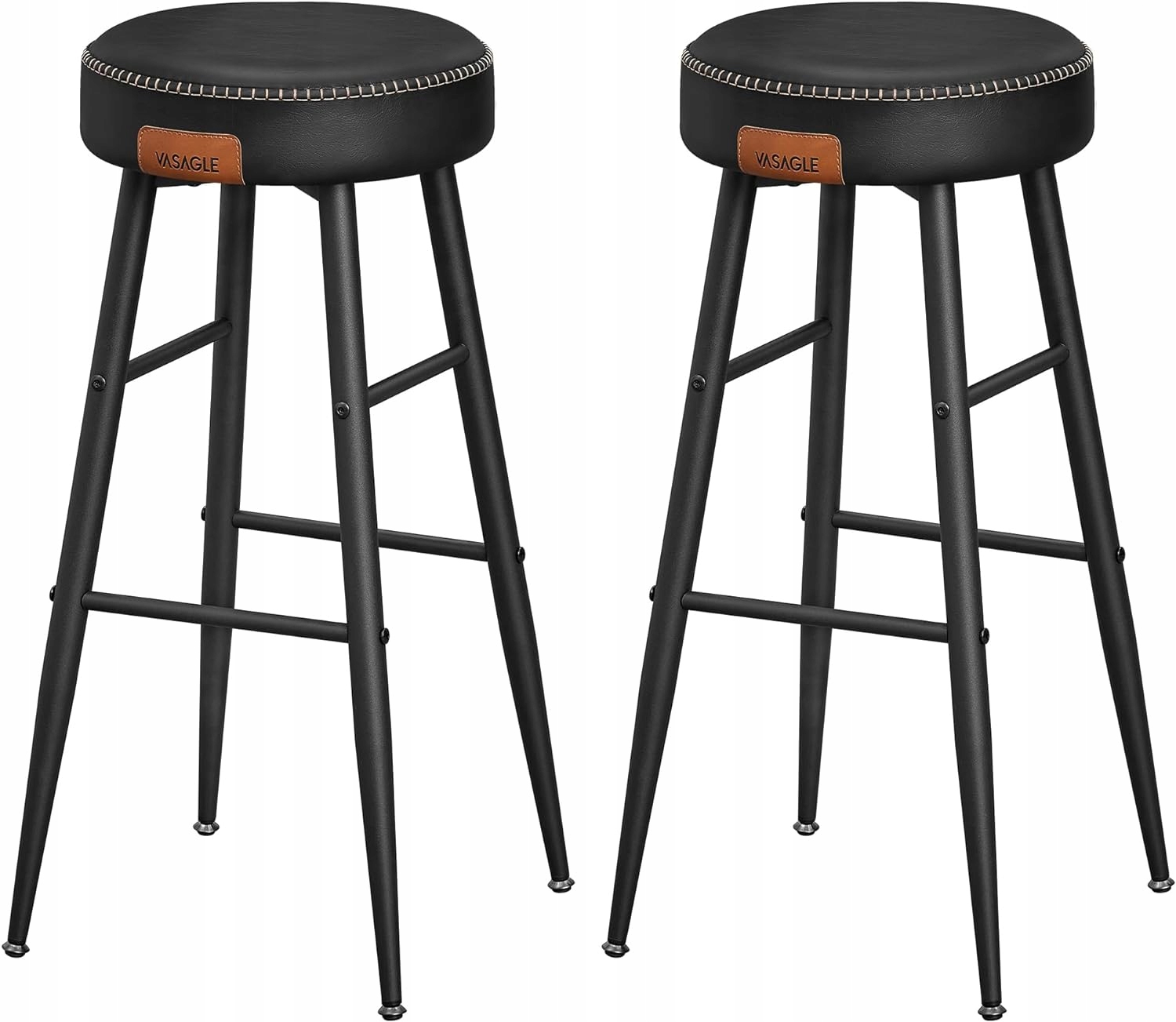 Sada 2 čiernych hokejok Songmics 63 cm, umelá koža