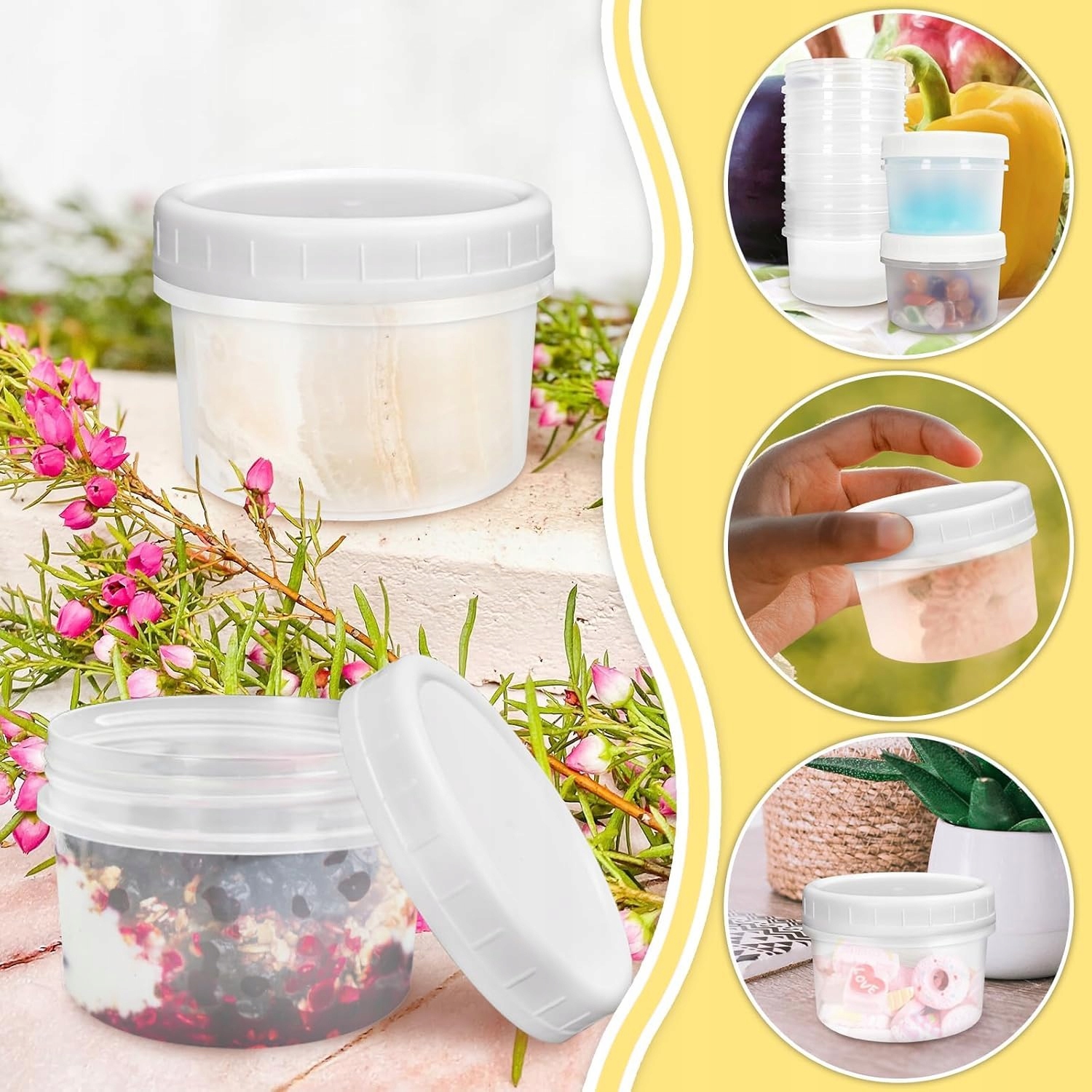Misky na skladování potravin Latern 20 Kusů 250 ml s těsněním