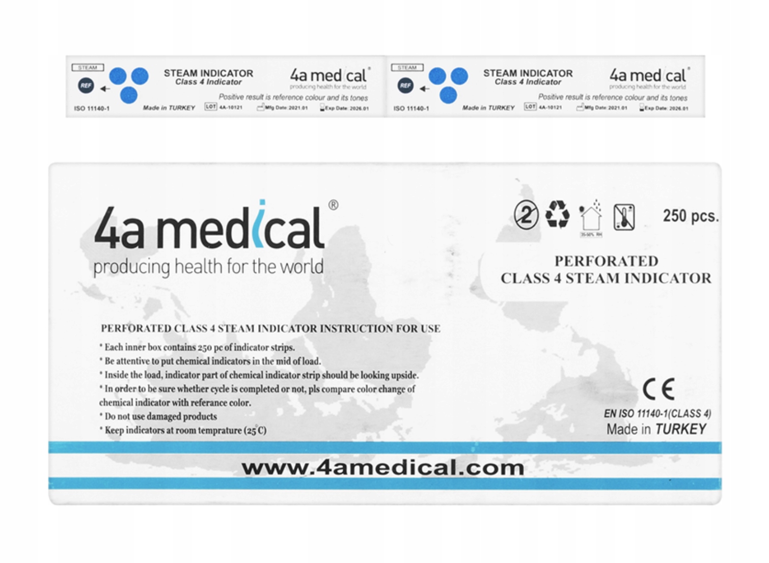 

Paski Do Sterylizacji Indicator K4 Test Autoklawu
