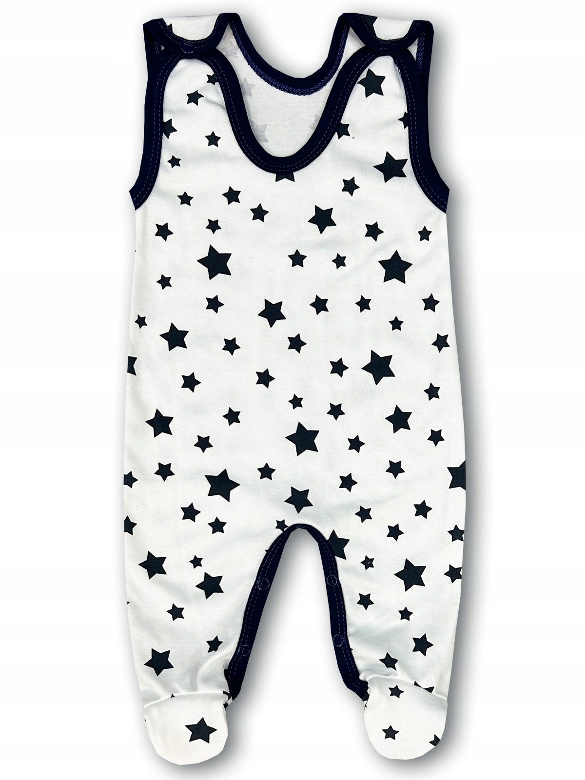 ŚPIOCHY śpioszki ROZPINANE 68 PIŻAMKA niemowlęca PAJAC w GWIAZDKI