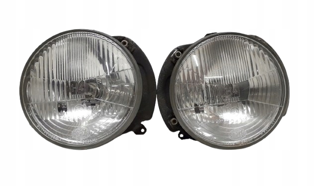VW POLO 2 II 81- LAMPA PRAWA + LEWA PRZEDNIA H4 HELLA - ŁADNY KOMPLET