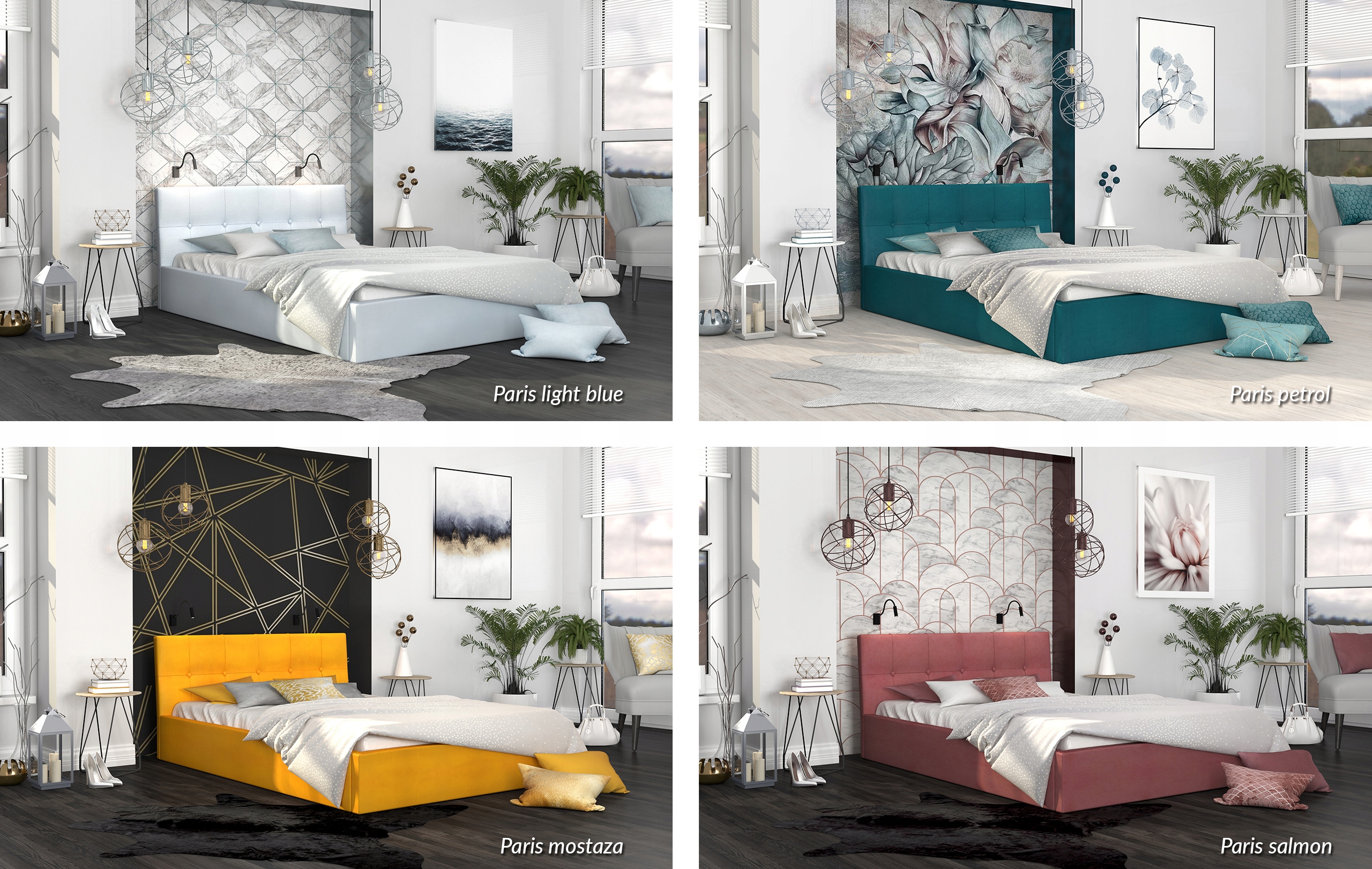 Dopłata do tkaniny PARIS - łóżko VEGAS Wysokość mebla 1 cm