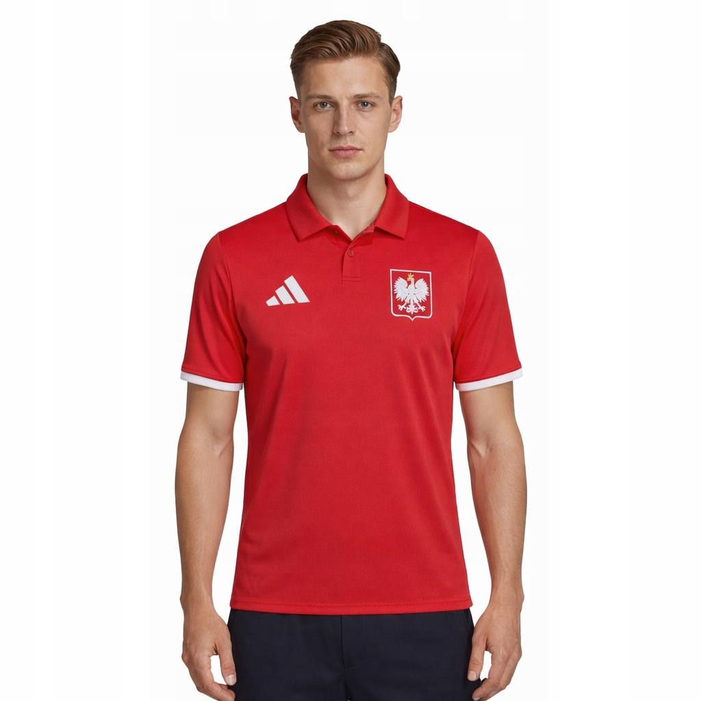 Adidas Polo z Godłem Polski Polska Climacool Koszulka dla Kibica S