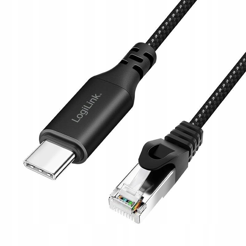 Kabel adapter LogiLink CU0417 Ethernet Usb 3.2, C/M do RJ45/M, aktywny, 15