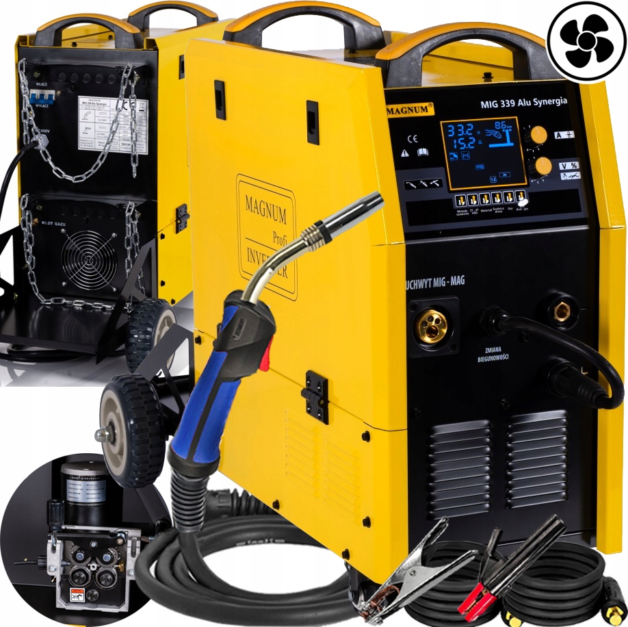 Spawarka Inwertorowa Migomat Magnum Mig 339 Alu Synergia LCD 4x4 400V 315A