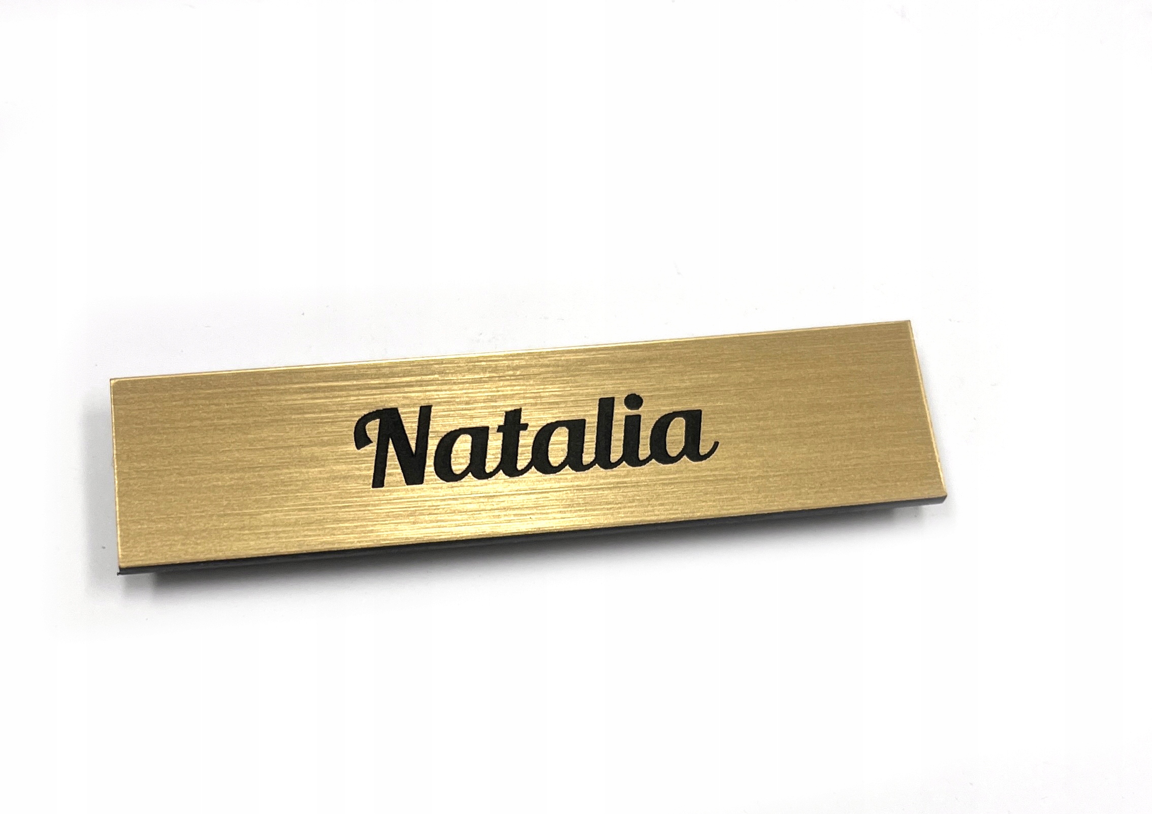 

Identyfikator, imienny, personalny złoty