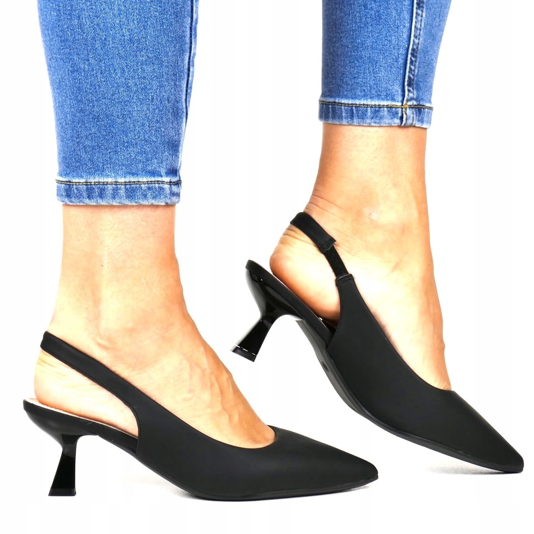 Černé Lodičky Na Nízkém Podpatku, Pohodlné A Měkká Stélka, Top 36