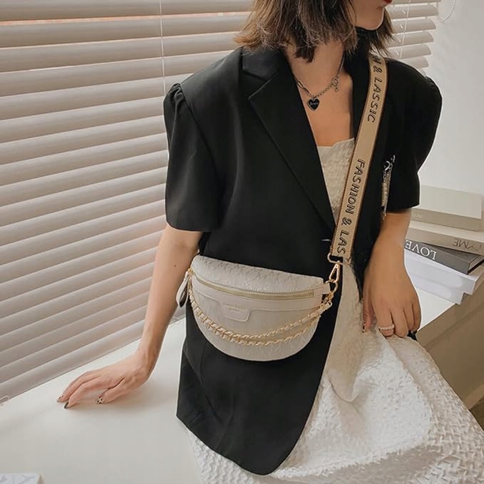 SASZETKA NERKA DAMSKA TOREBKA LISTONOSZKA CROSSBODY BIODRÓWKA SPORTOWA Materiał dominujący poliester