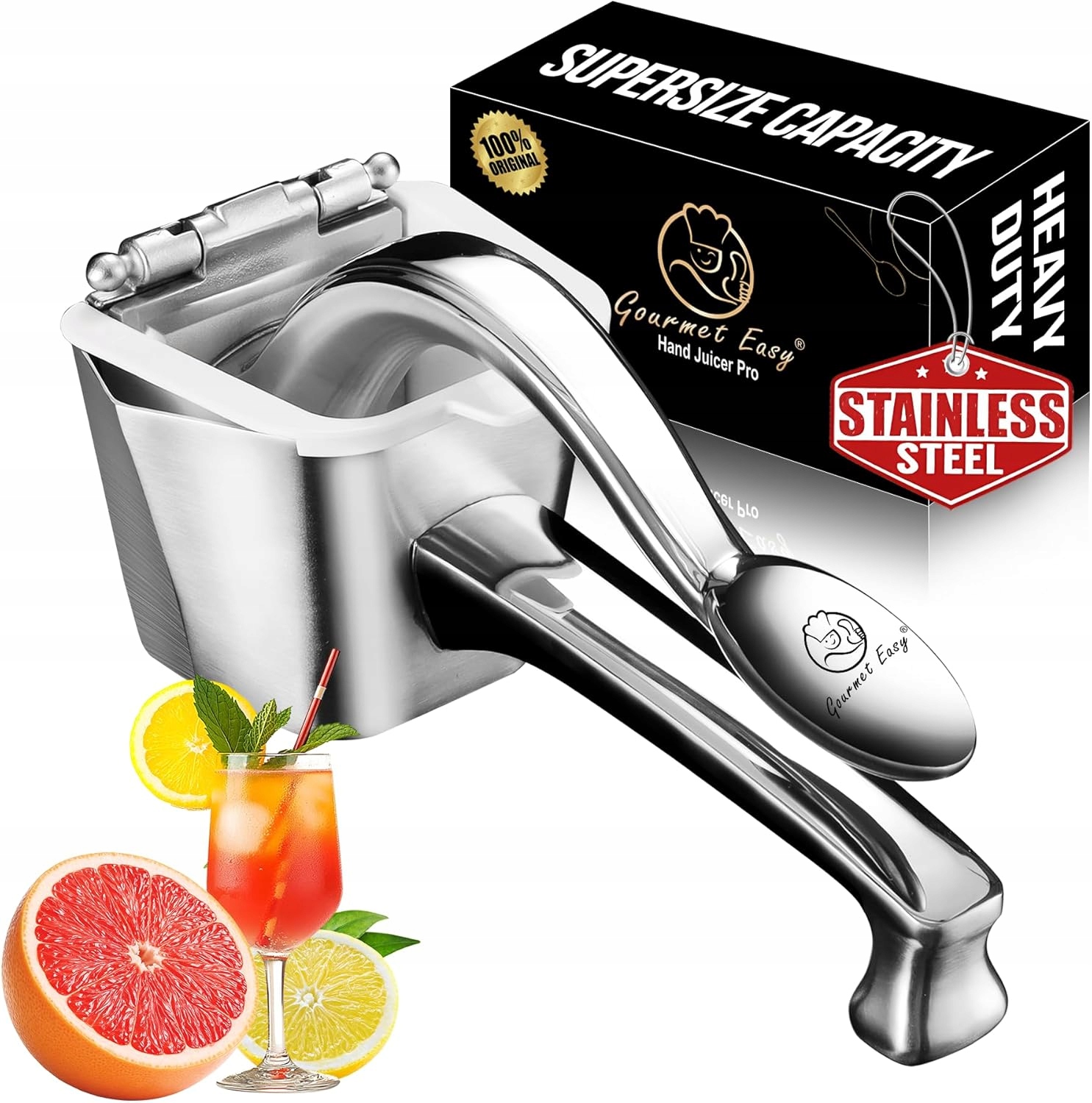 Ruční Odšťavňovač Citrusů Nerezová Ocel
