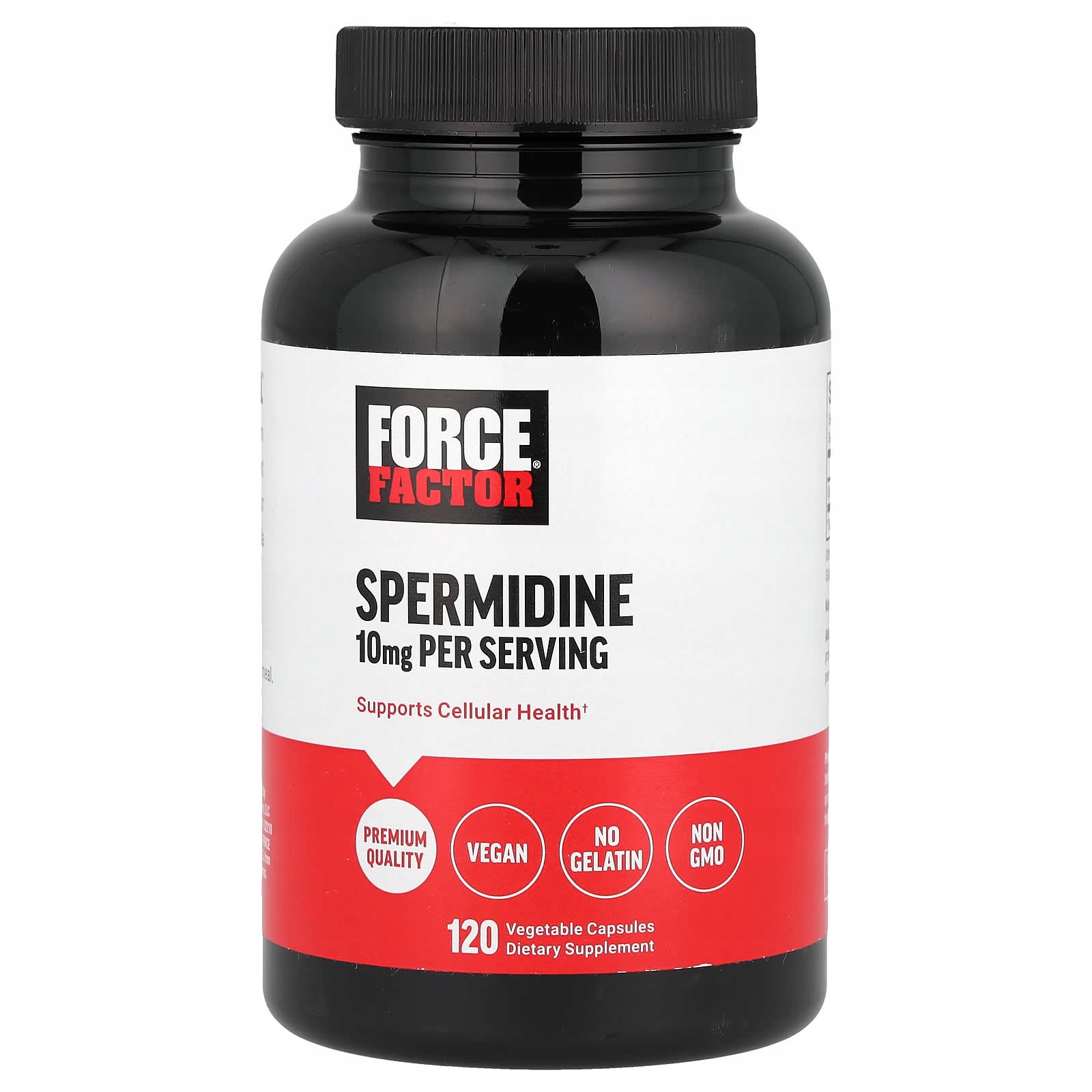 Force Factor, Spermidin, 120 rostlinných kapslí (5 mg na kapsli)
