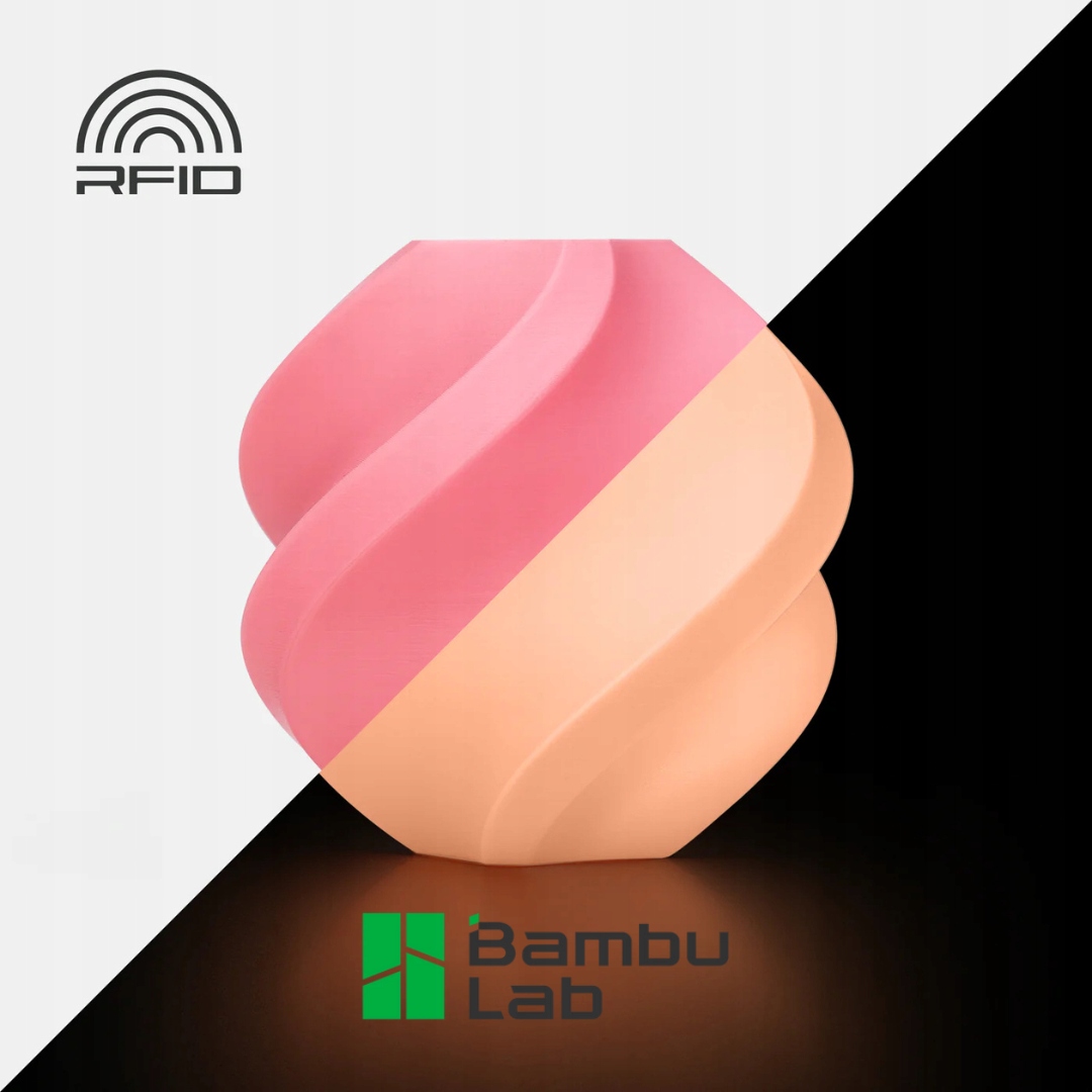 Filament Bambu Lab Pla Glow 1,75 mm 1 kg – s vícenásobnou cívkou – Glow Pink