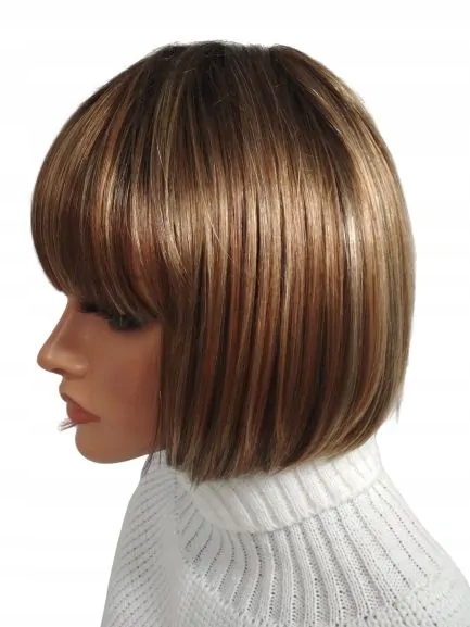Klasický bob s ofinou Joy 8/27/26+8 odstíny světle hnědé Nessaja wigs