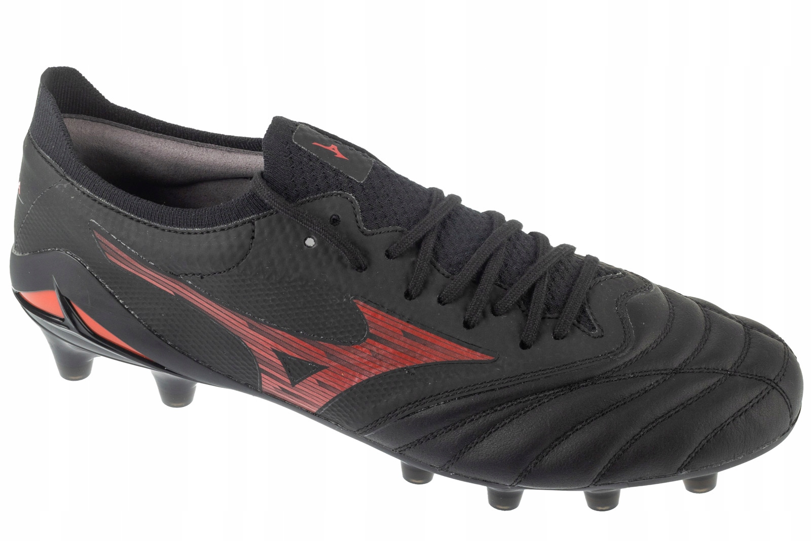 Mizuno Morelia Neo IV Elite Fg (42,5) Pánské kožené boty, černá barva