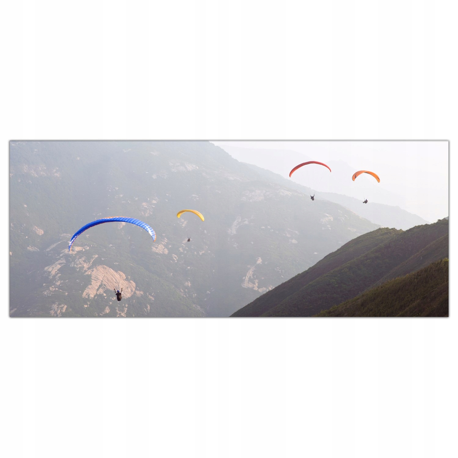 Obraz na skle Foto Paragliding Hory Šport 125x50
