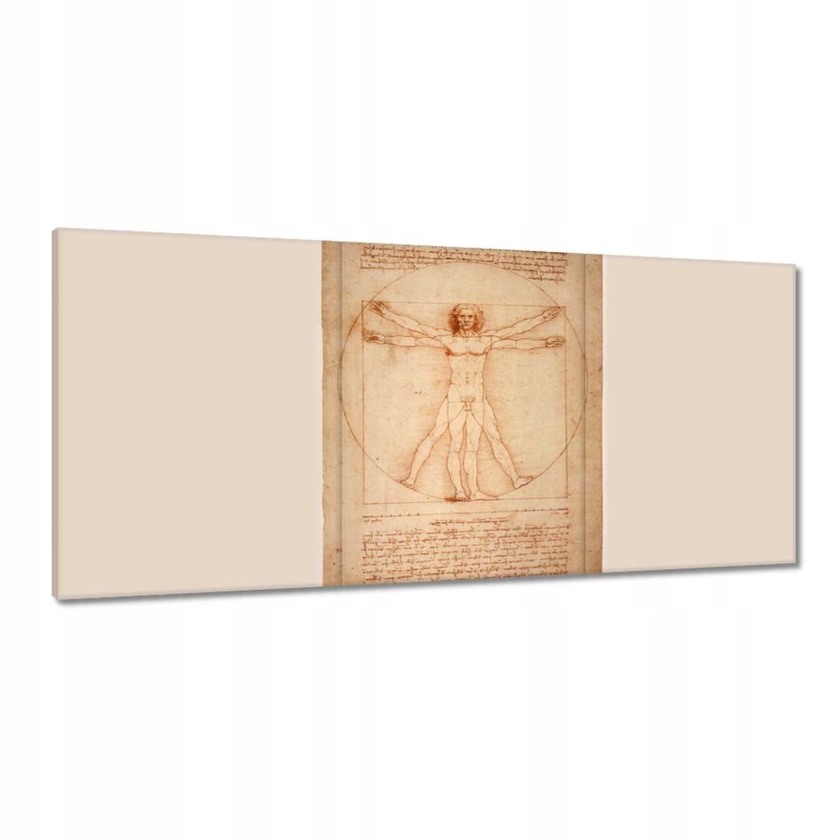 Obrazy 210x100 Vitruviánsky muž da Vinci