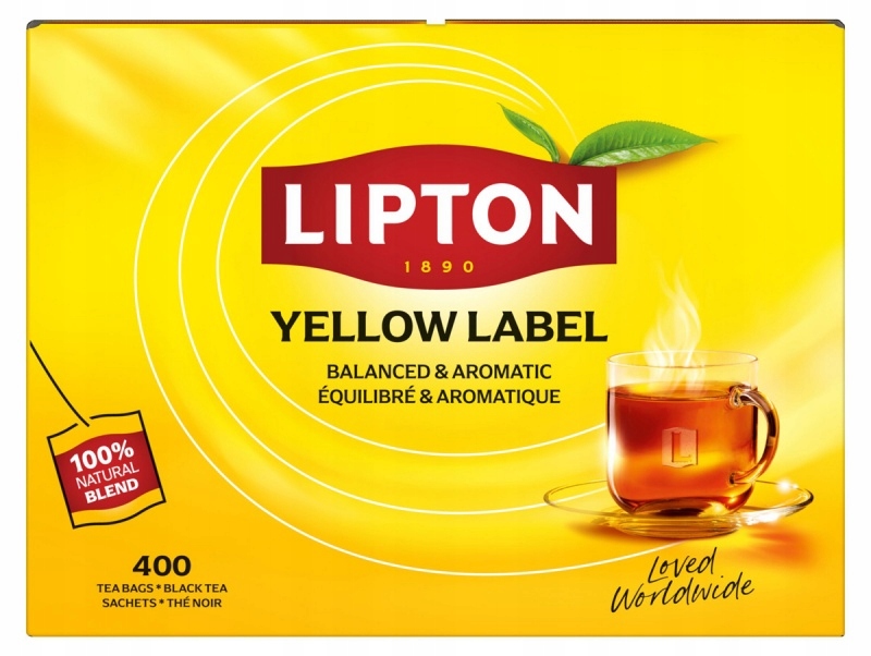 Herbata Lipton czarna Yellow Label 400 torebek