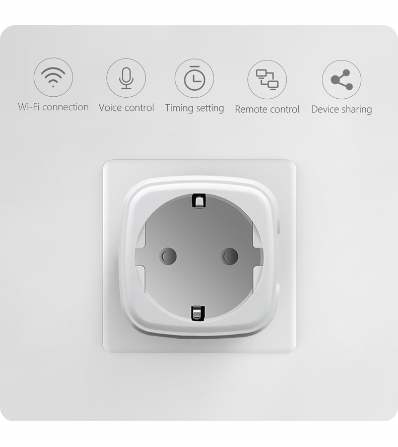INTELIGENTNA WTYCZKA GNIAZDO SMART Z WATOMIERZEM 230V 20A WIFI TUYA Seria Smart