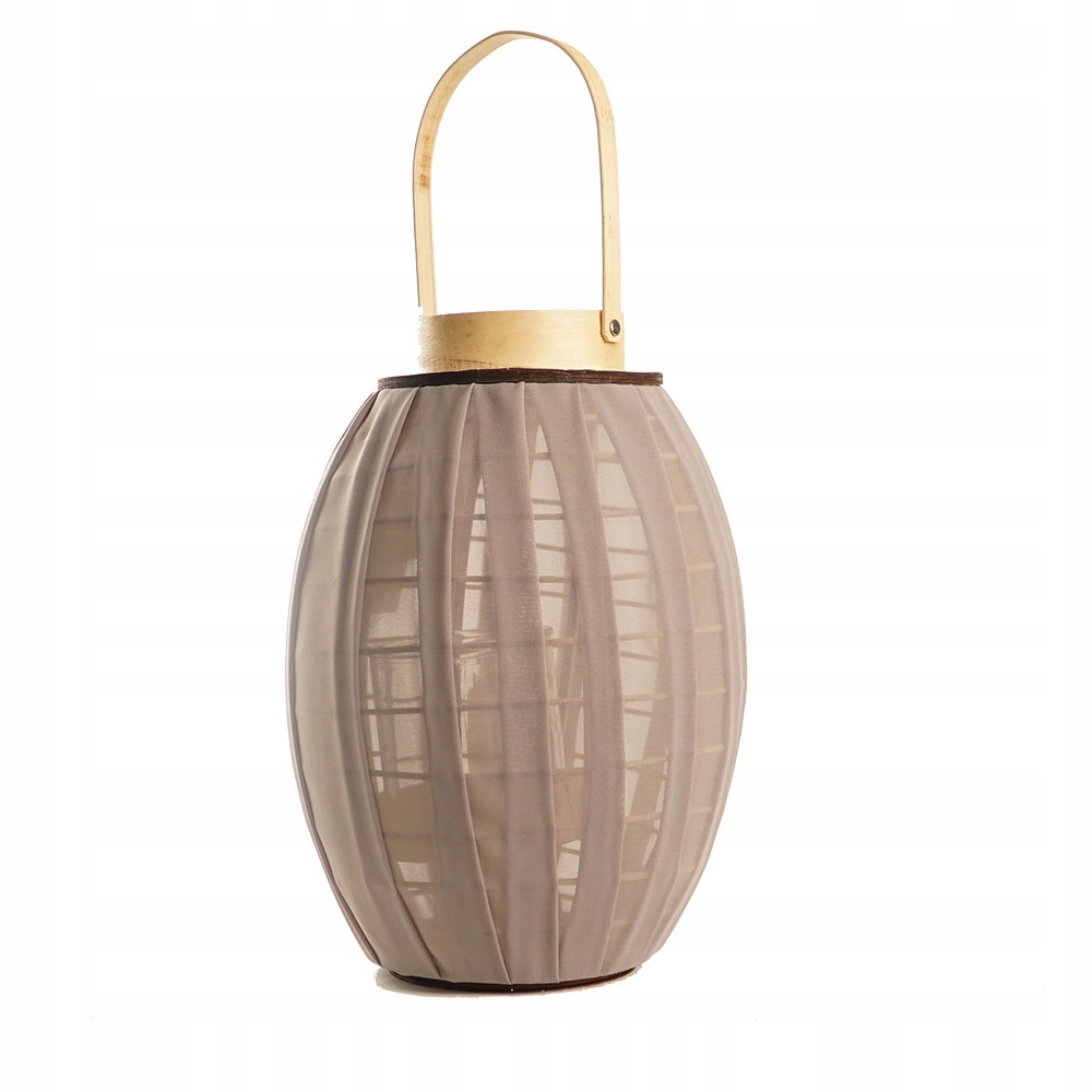 Lampion materiałowy szary L 23x34cm