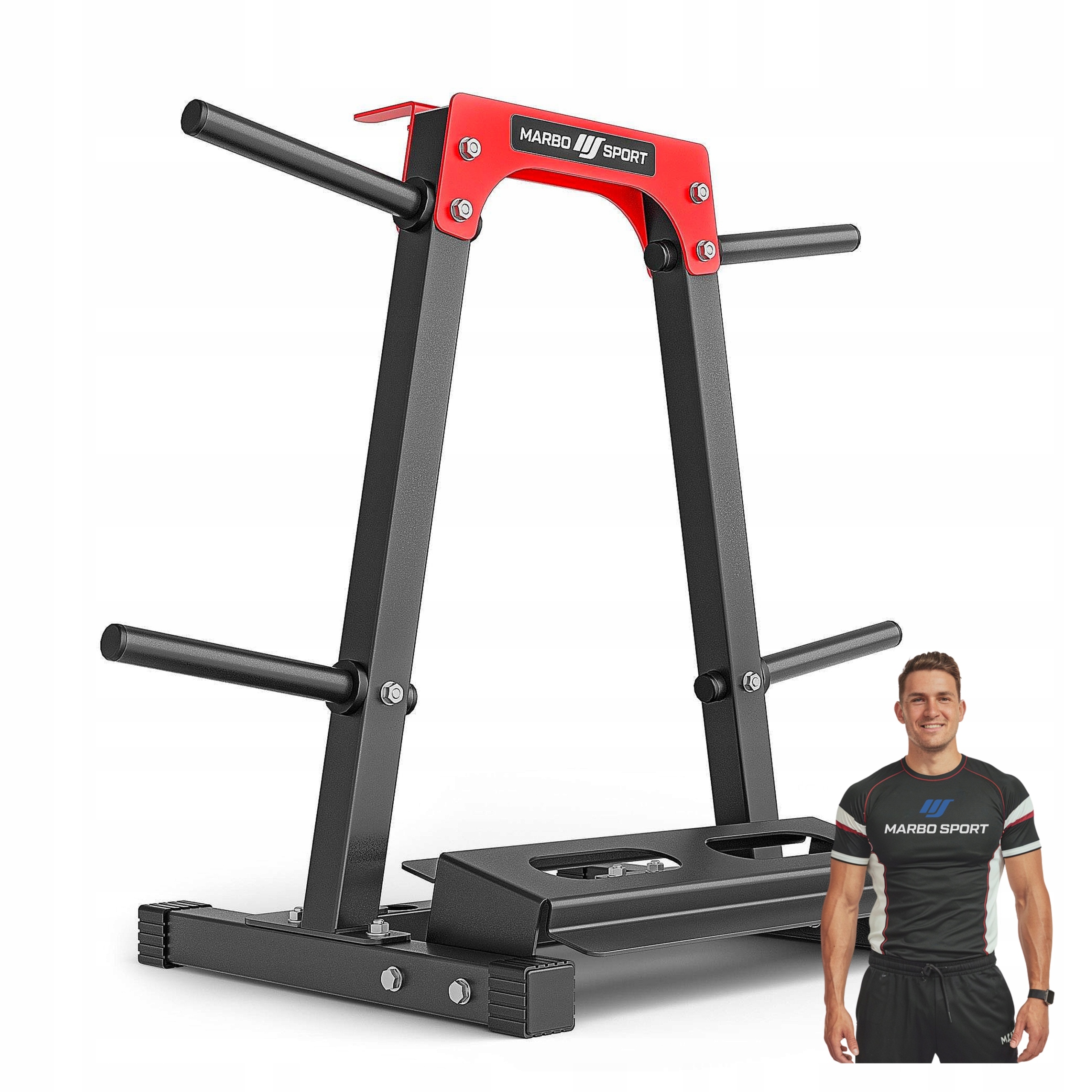 Stojan Marbo na závaží činky pro posilovnu, ocelový, pevný