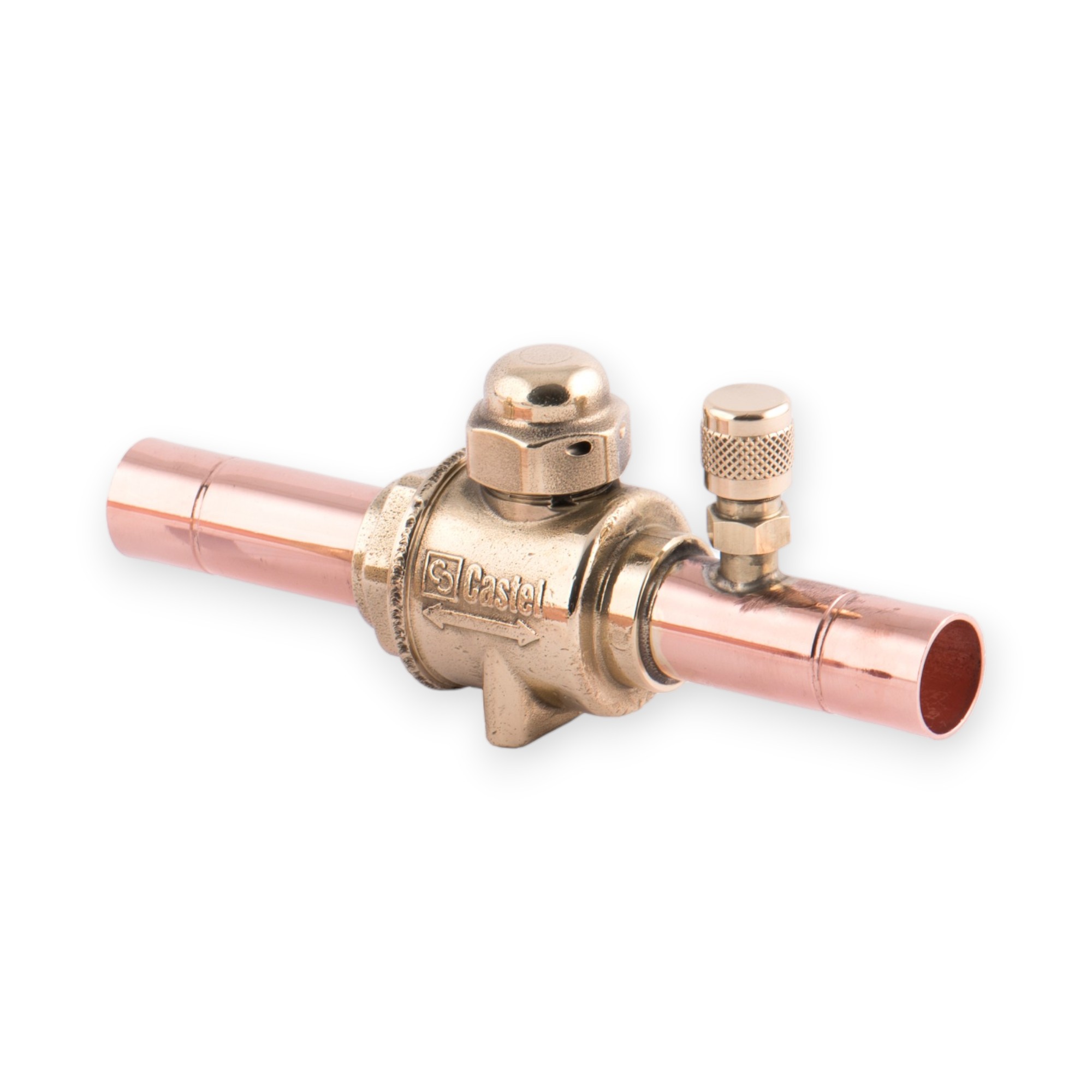 Guľový ventil Castel s servisným ventilom 6570/7A 7/8' 22 mm