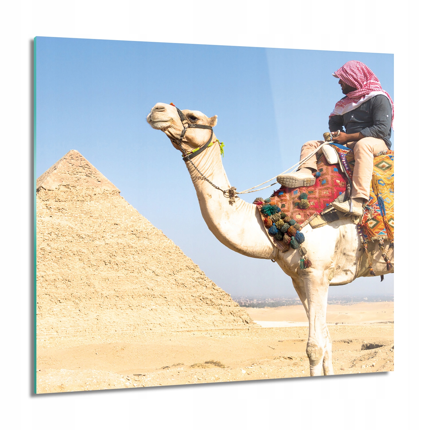Velbloudí pyramida do obývacího pokoje Skleněný foto 60x60