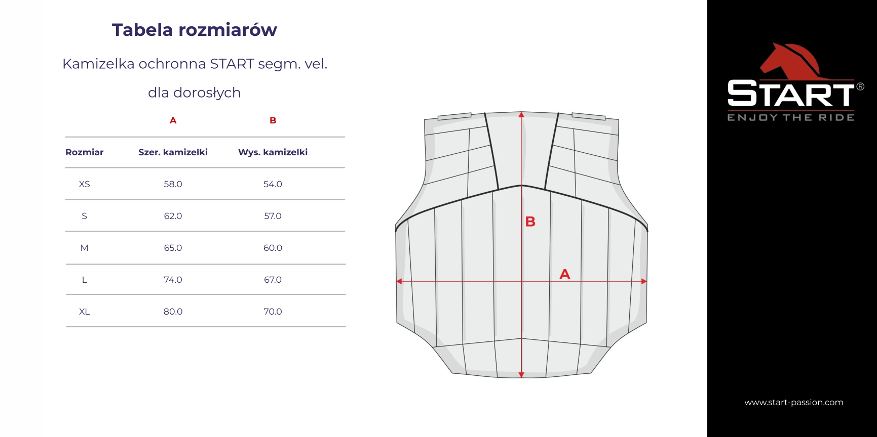 Kamizelka ochronna START segmentowa S Rozmiar S