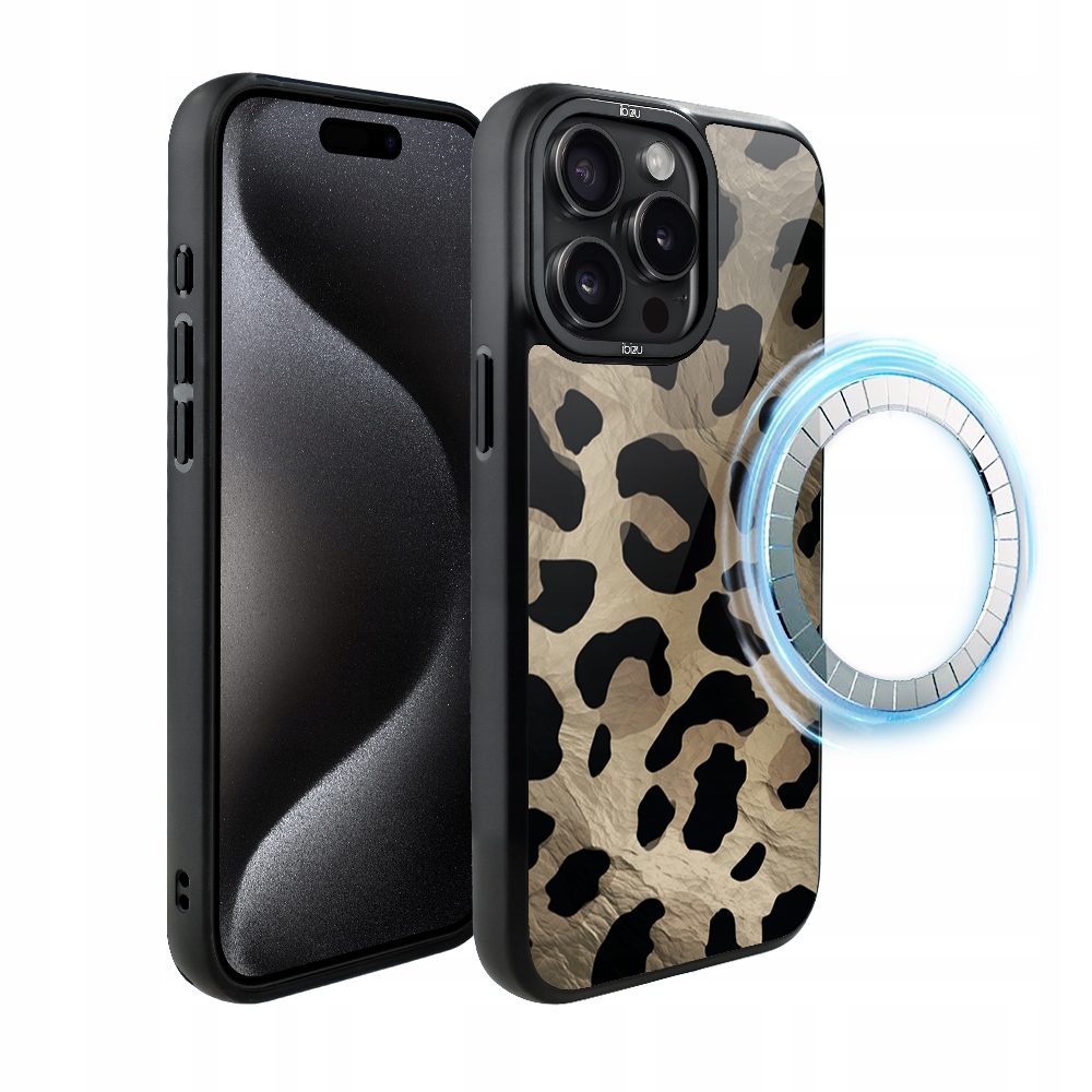Matný Pouzdro Ibizu DropGuard s MagSafe pro iPhone 15 Pro, barva Wild Leopard