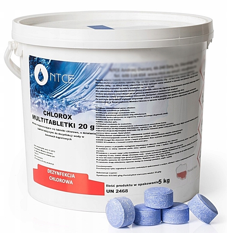 

Tabletki Multifunkcyjne 20g 5KG Chlor Glony Basenu