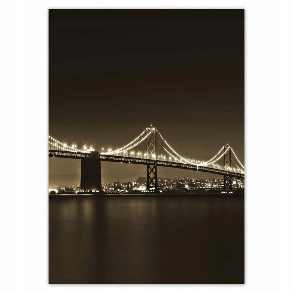 

Naklejki 50x70 Most nocą w sepii