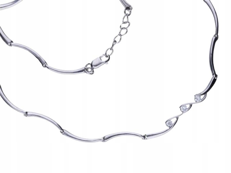 Stříbrný dámský náhrdelník 925 s třemi zirkony a přívěskem, dárek, módní vzor