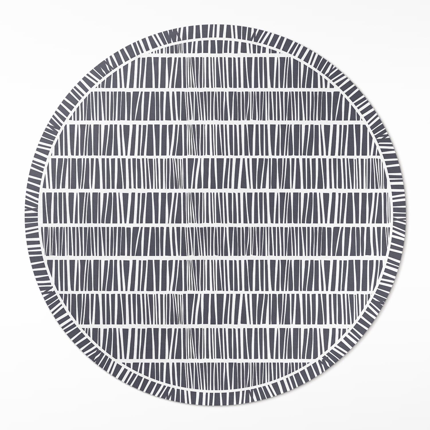 Okrúhly Behúň Vinylový Loft Abstrakcia čiary vzor drobné čiarky ⌀ 150 cm