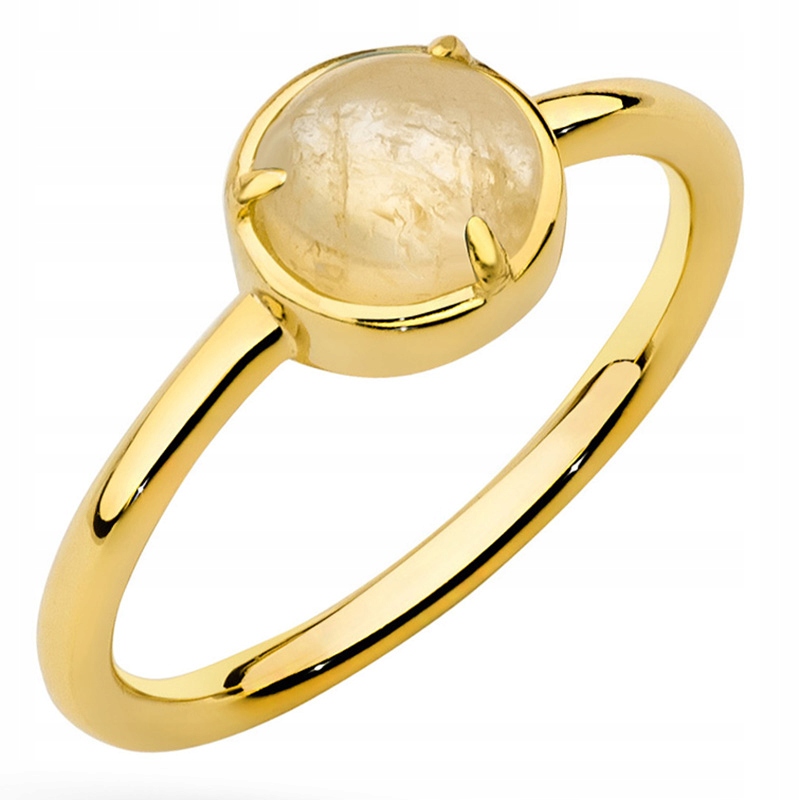 Stříbrný Prstýnek ryzost 925 se žlutým citrínem vel. 10