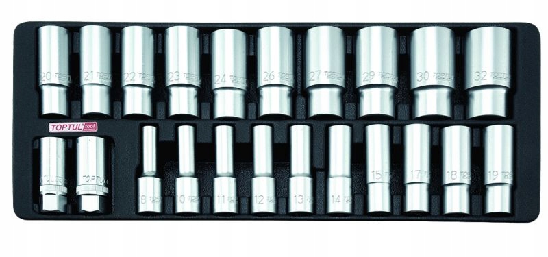 КОВПАЧКИ 1/2 ДОВЖИНОЮ 8-32 ММ 6K 22ШТ TOPTUL GAAT2202