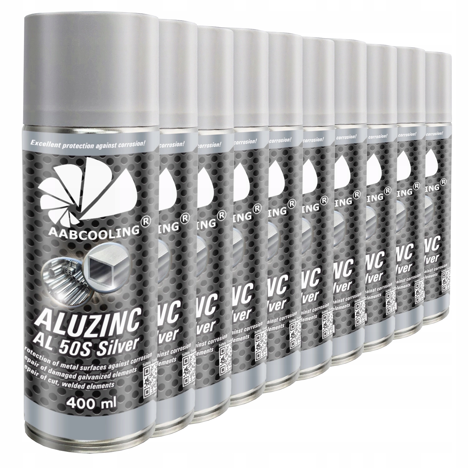 Aluzinok V Spreji 10x 400ml Pozink Fabra Zinok Lak Podklad Sprej Ploty