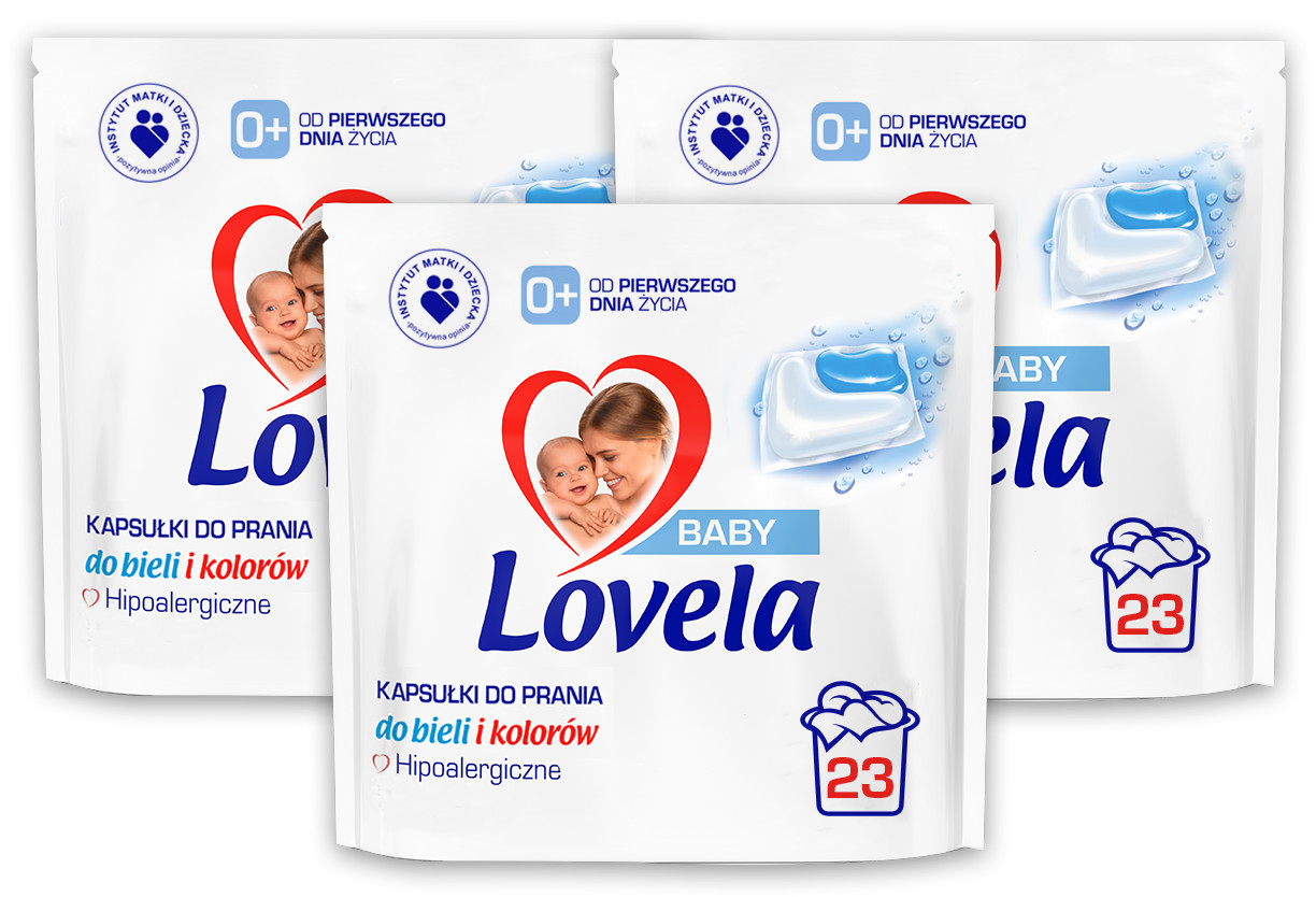 

Lovela Baby kapsulki do prania kolor biel 3x23 szt