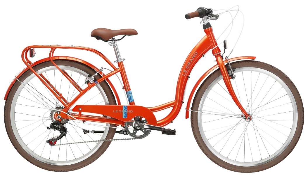 Rower miejski Legrand Lille 1 rama 15 cali koło 26 " pomarańczowy