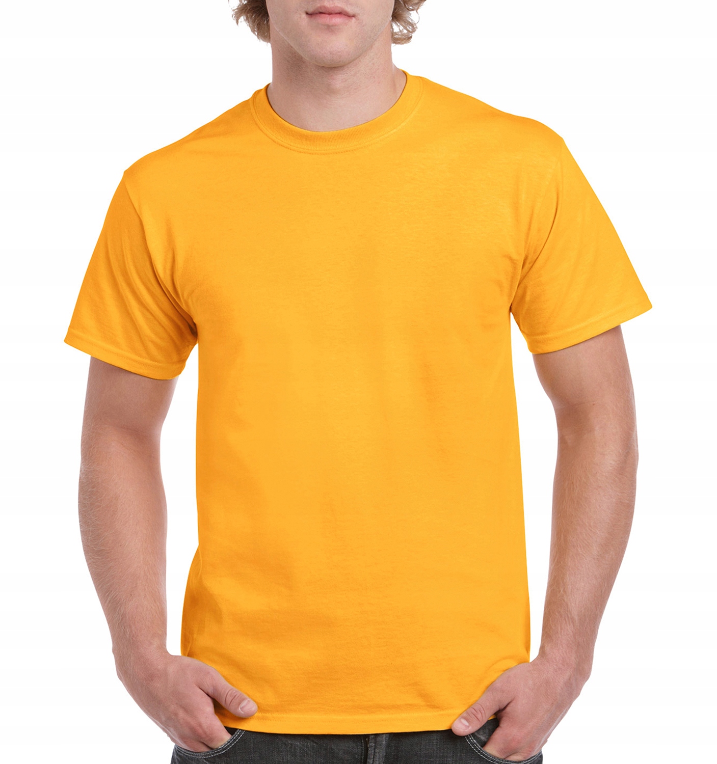 

Gruba Koszulka T-shirt - Gildan - Heavy - gold S