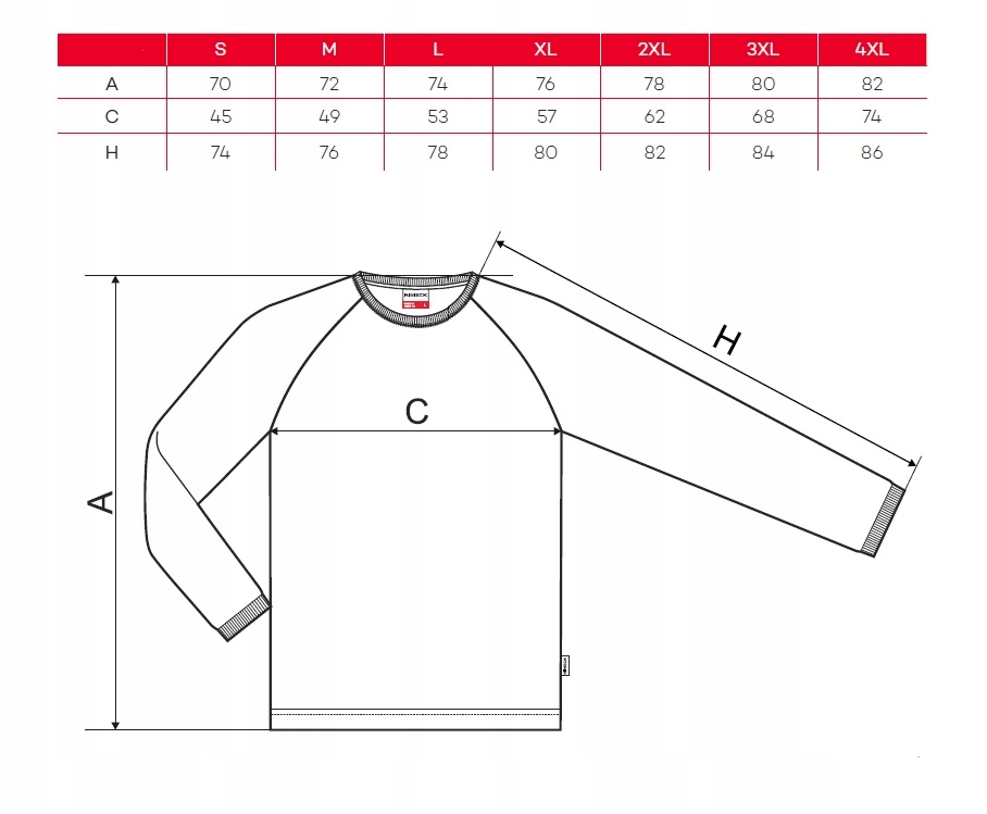 3XL koszulka męska damska bluzka długi rękaw STREET LS 130 100% bawełna Model STREET LS 130