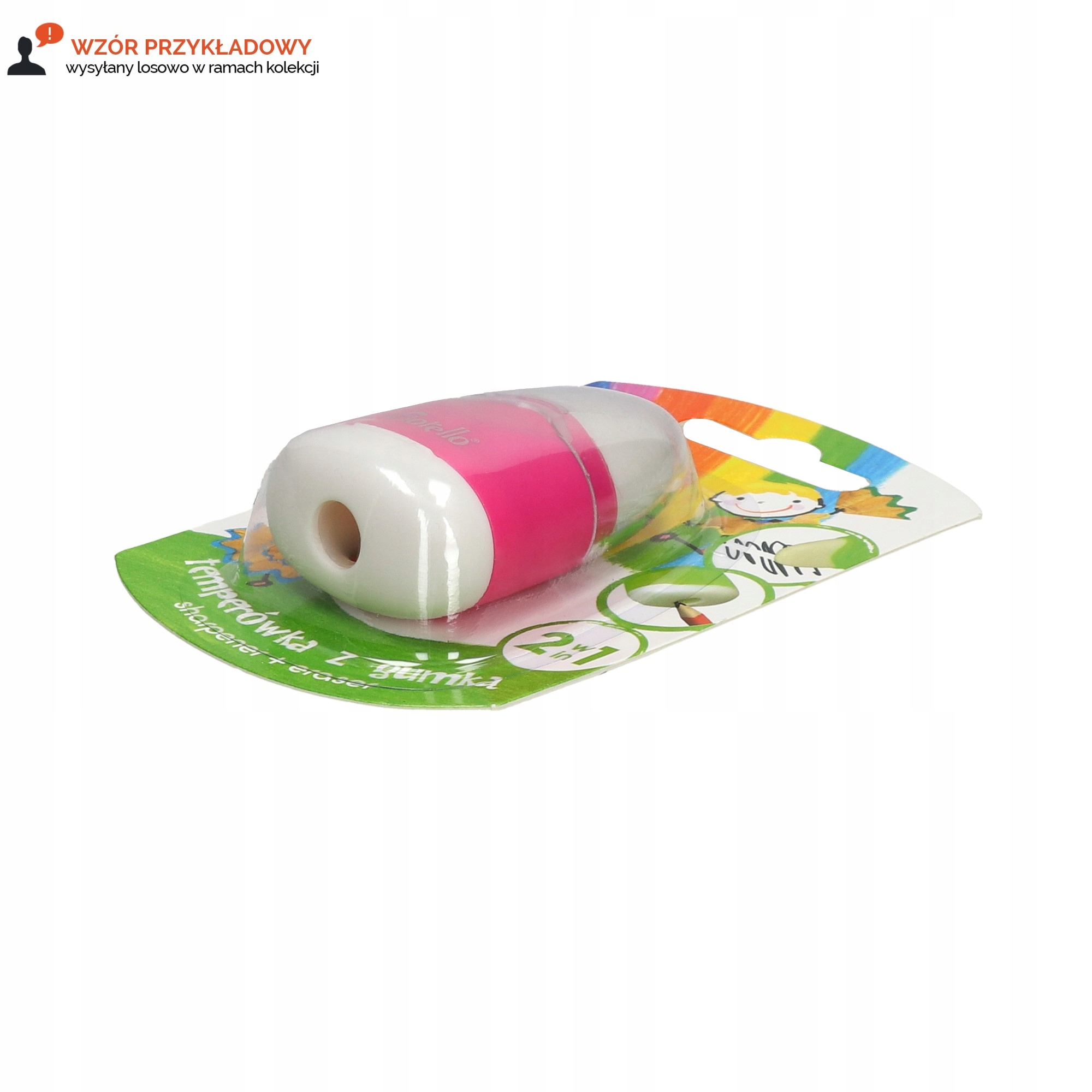 Szkolne TEMPERÓWKI Strugaczka TEMPERÓWKA z Gumką FIORELLO Ostrzałka Szkolna Rodzaj z pojemnikiem