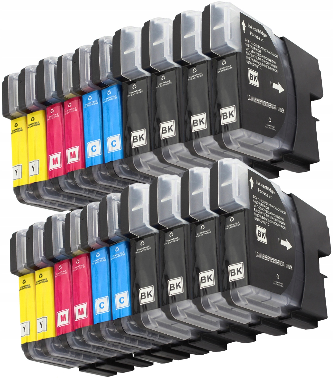 

Tusze Do Brother LC-980 DCP-165C DCP-145C DCP-195C