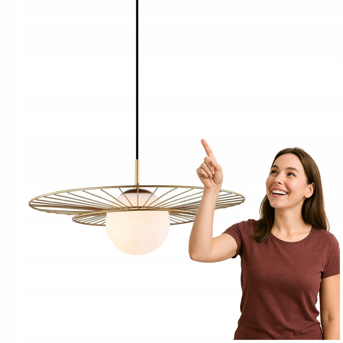 Závěsná lampa Alison MDM-4001/1 Gd Italux