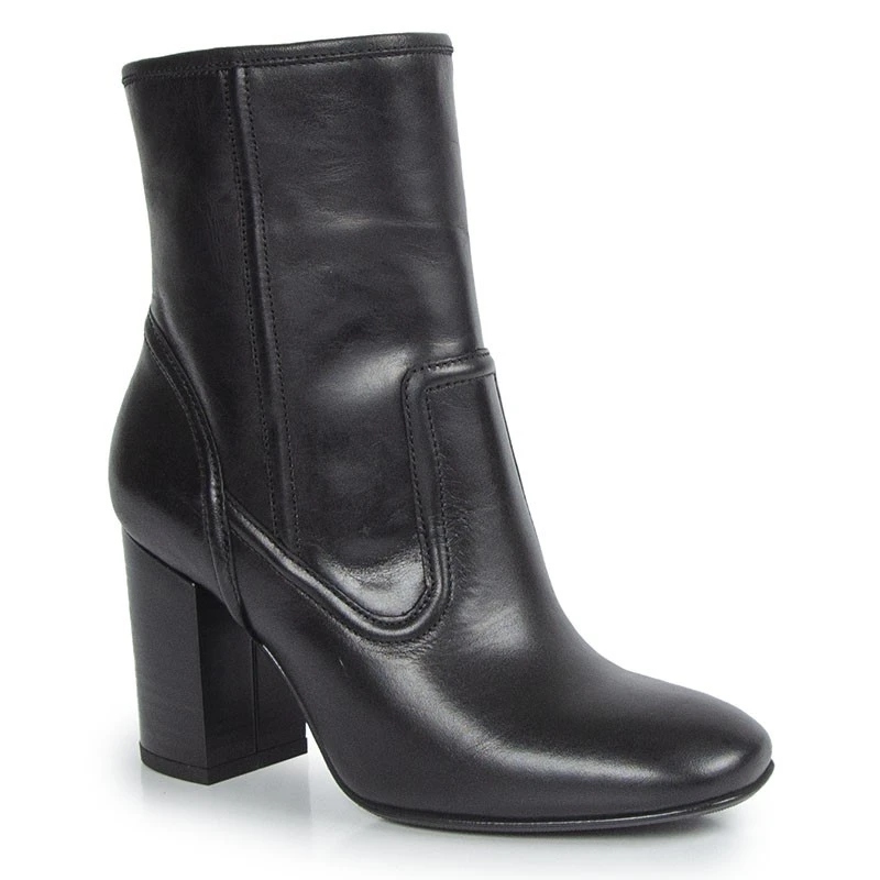 Simen 4400A Kotníkové Boty Sloupek Kůže Lico Černé 39