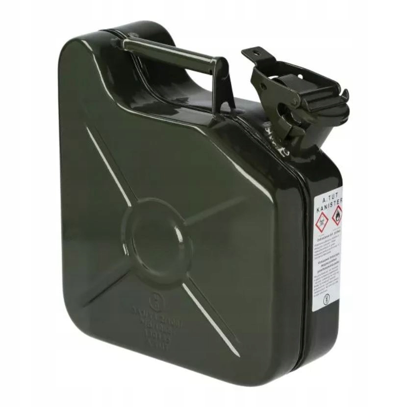 МЕТАЛЛИЧЕСКАЯ КАНИСТРА ДЛЯ ТОПЛИВА НЕФТЬ БЕНЗИН + ВОРОНКА 5Л